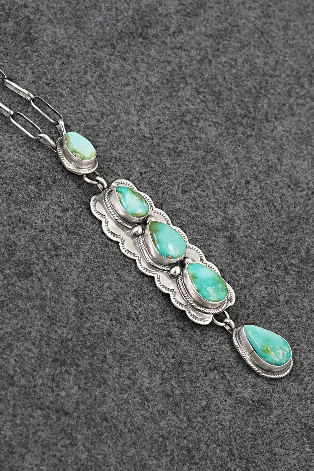 Turquoise & Sterling Silver Necklace - Bobby Johnson