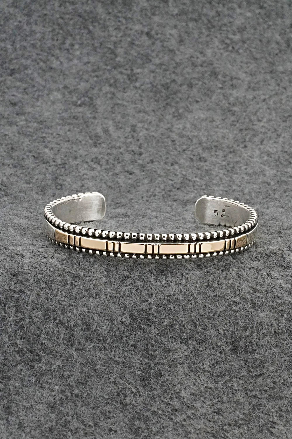 Sterling Silver and 14k Gold Bracelet - Jonathan Nez