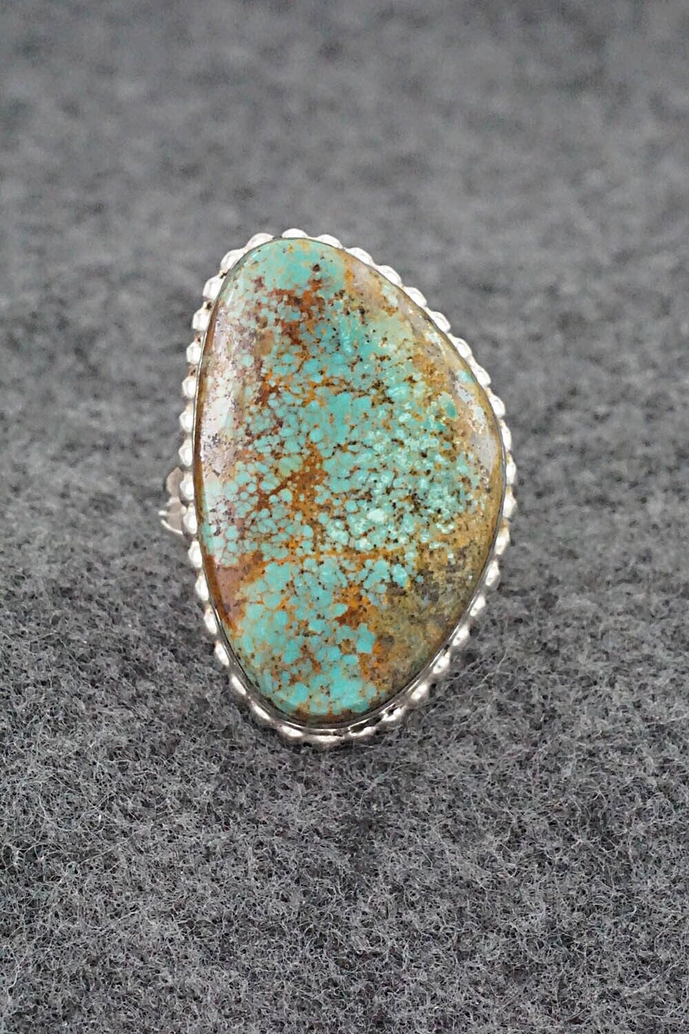 Turquoise & Sterling Silver Ring - Larry Castillo - Size 8