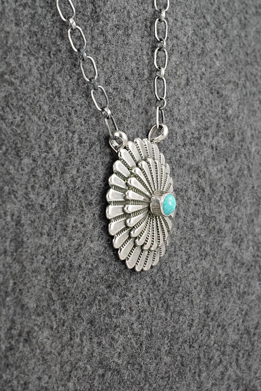 Turquoise & Sterling Silver Necklace - Sheldon Mariano