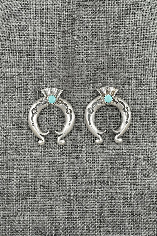 Turquoise & Sterling Silver Earrings - Adrienne Gordon