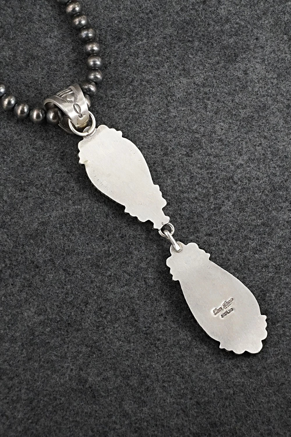 Spiny Oyster & Sterling Silver Necklace - Tom Lewis