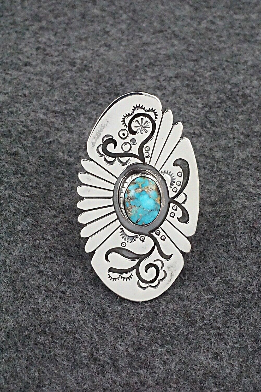 Turquoise & Sterling Silver Ring - Marita Benally - Size 9