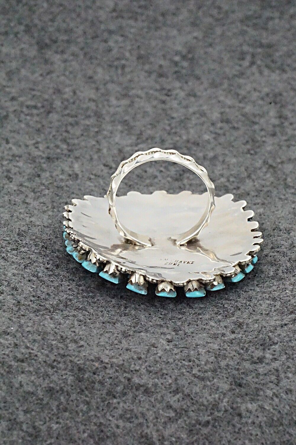 Turquoise & Sterling Silver Ring - Merlinda Chavez - Size 7