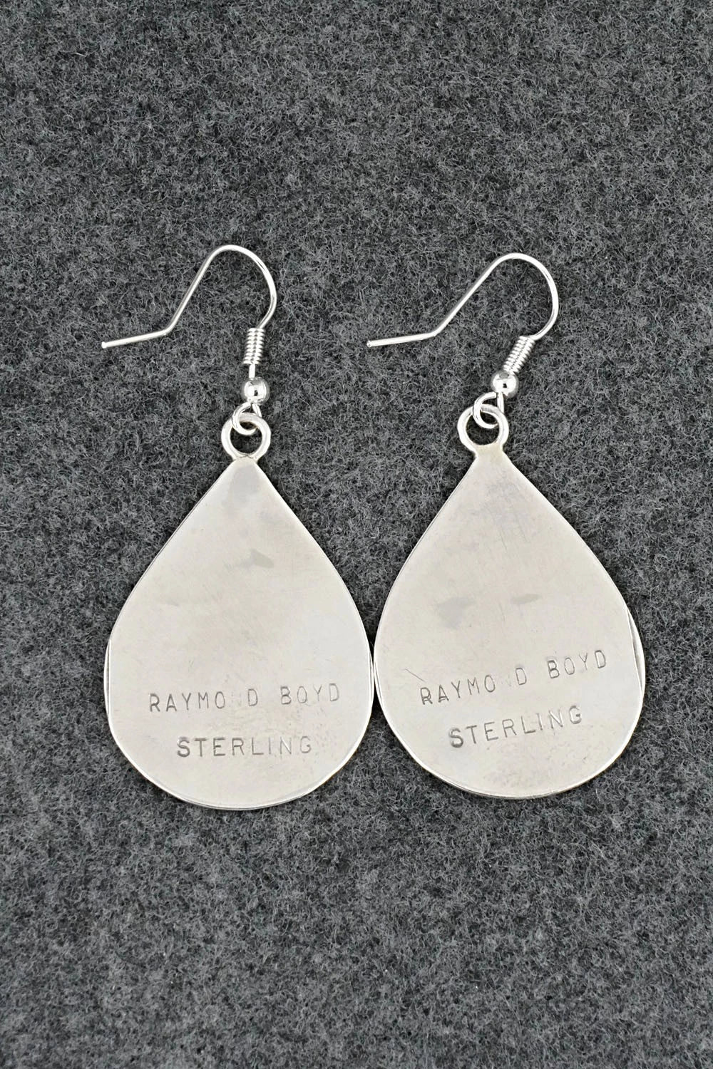 Multi-Stone Inlay & Sterling Silver Earrings - Raymond Boyd