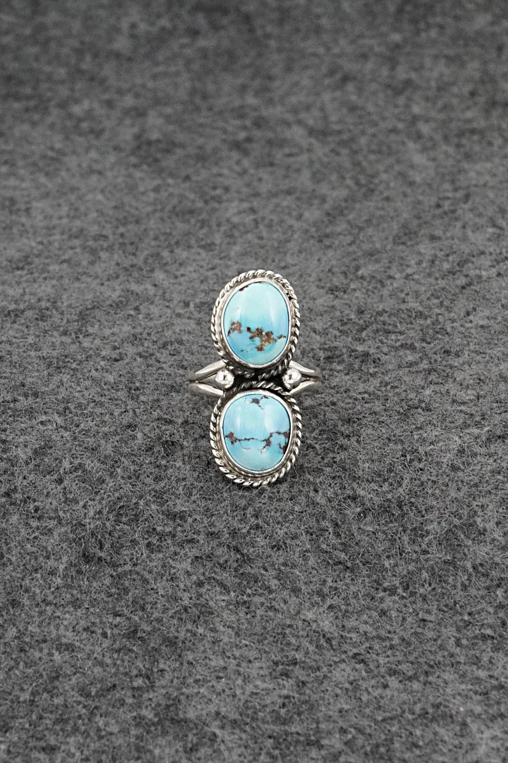 Turquoise & Sterling Silver Ring - Eugene Gruber - Size 5