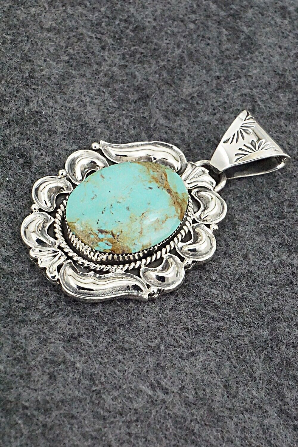 Turquoise & Sterling Silver Pendant - Harold Becenti