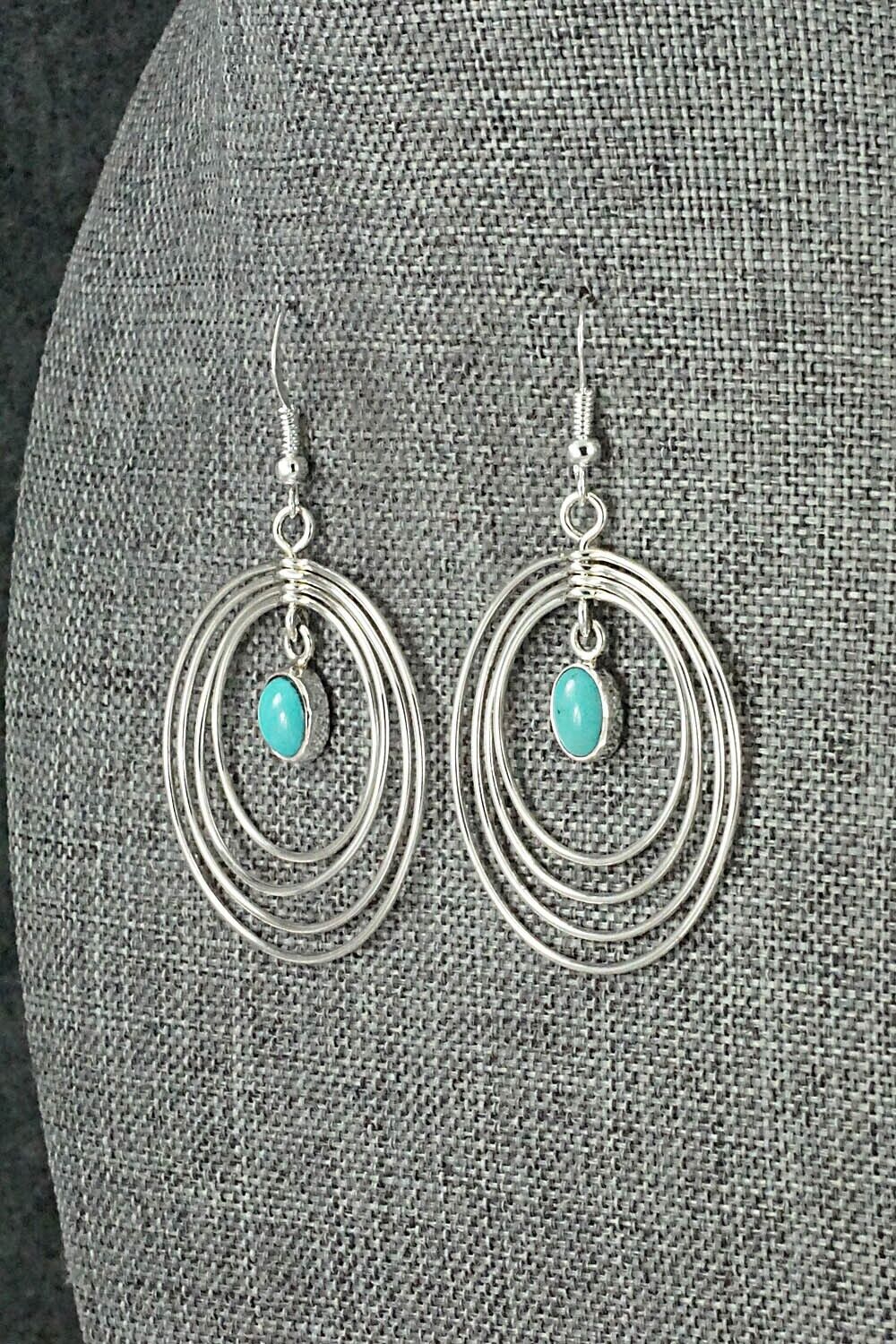 Turquoise & Sterling Silver Earrings - Edith Kee