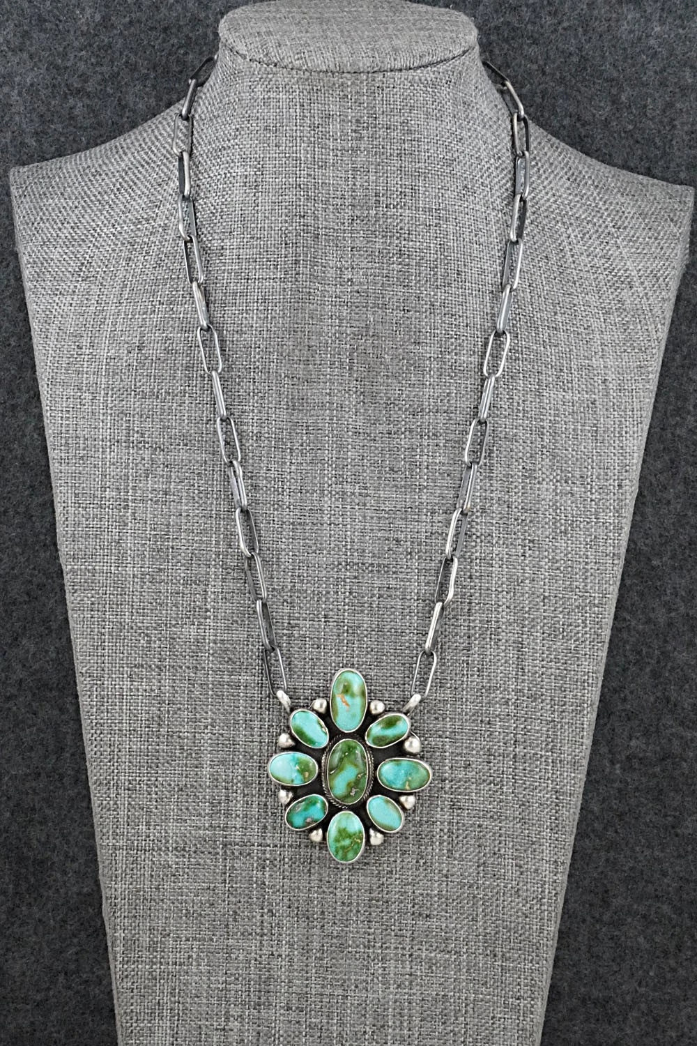 Turquoise & Sterling Silver Necklace - Kathleen Livingston