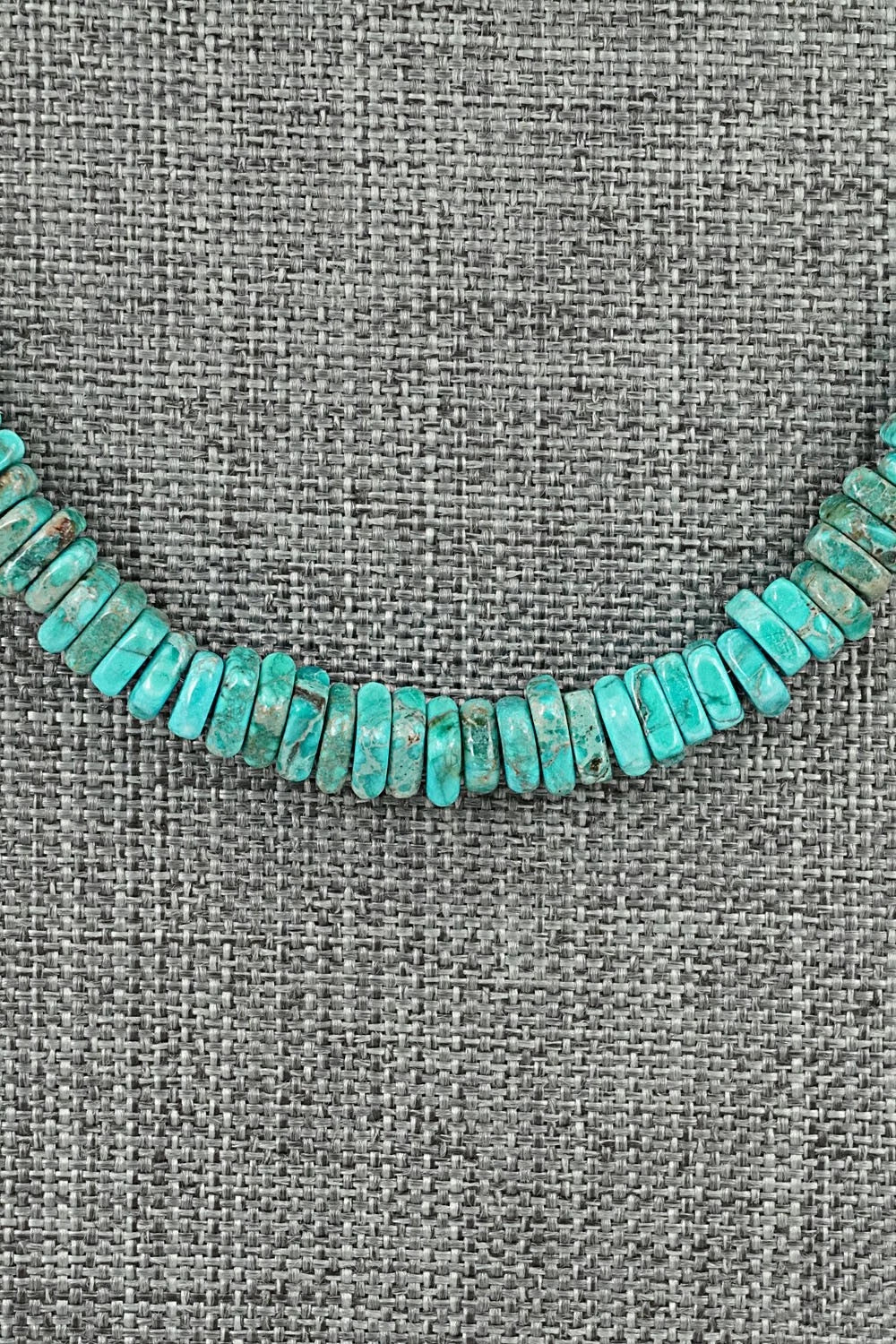Turquoise & Sterling Silver Necklace 18" - Doreen Jake