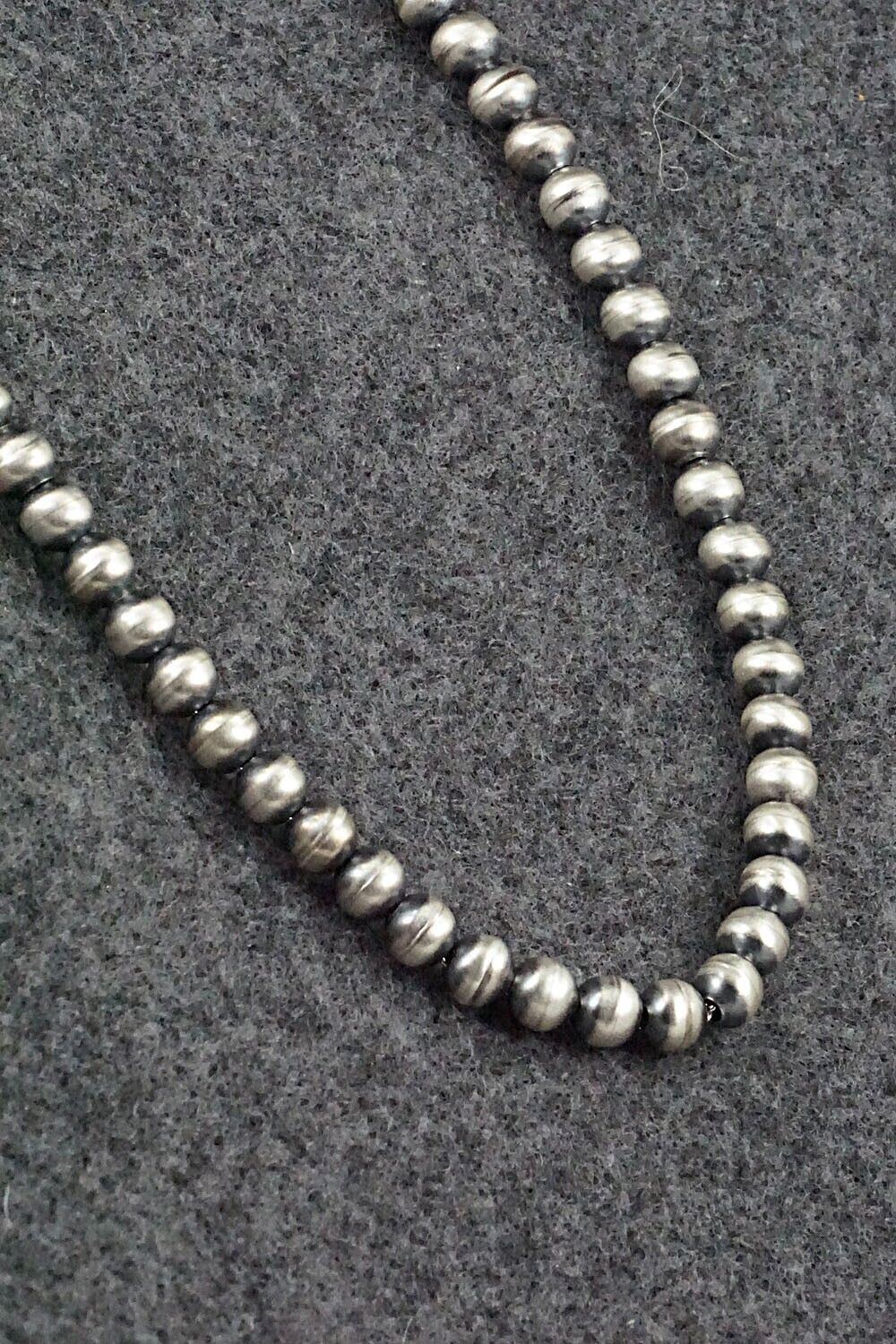 Sterling Silver Navajo Pearl Necklace - Rosemary Saunders