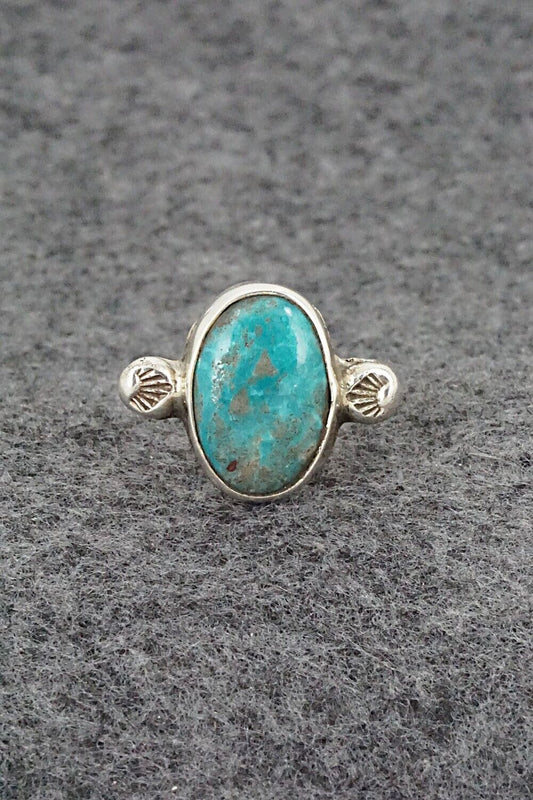 Turquoise & Sterling Silver Ring - Priscilla Reeder - Size 7.5