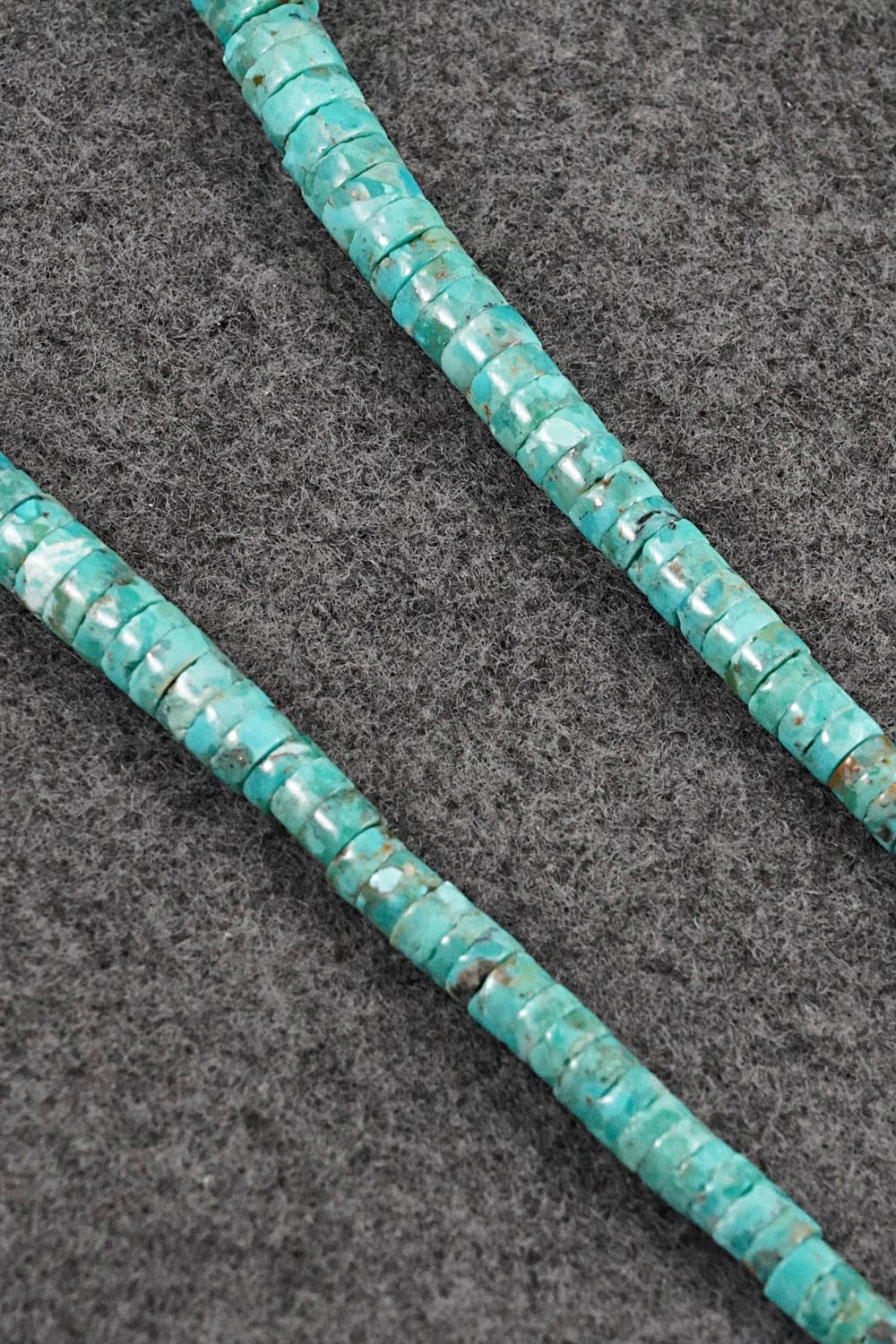 Turquoise & Sterling Silver Necklace 18" - Doreen Jake