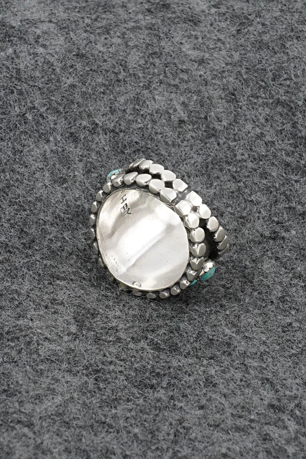 Turquoise & Sterling Silver Ring - Harry B. Yazzie - Size 7
