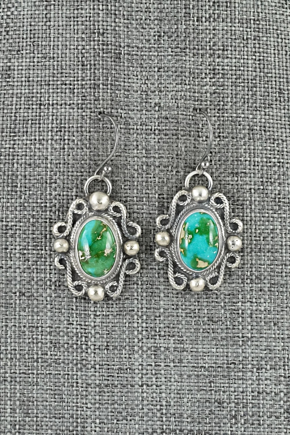 Turquoise & Sterling Silver Necklace and Earrings Set - Kathleen Livingston