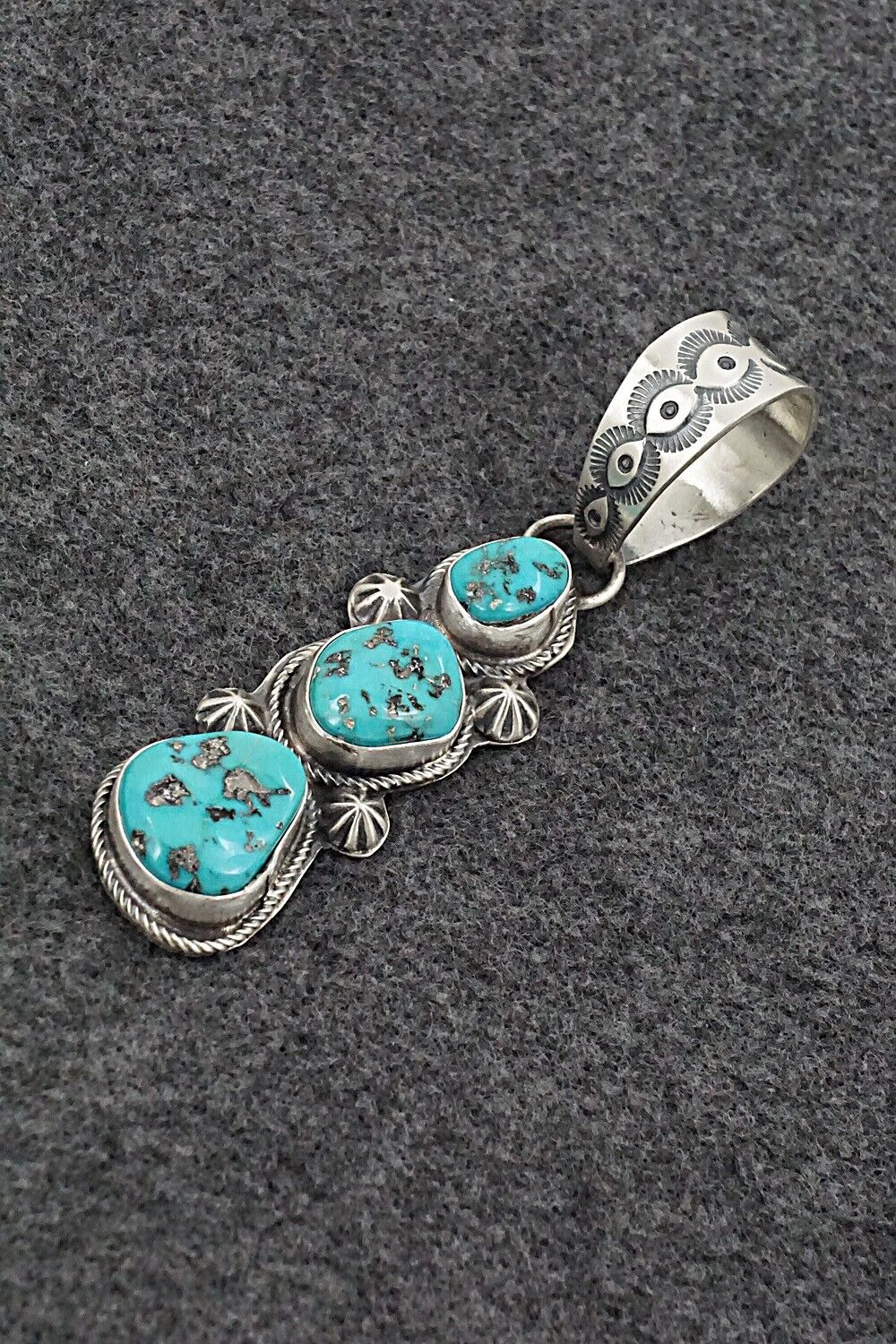 Turquoise & Sterling Silver Pendant - Bob Becenti