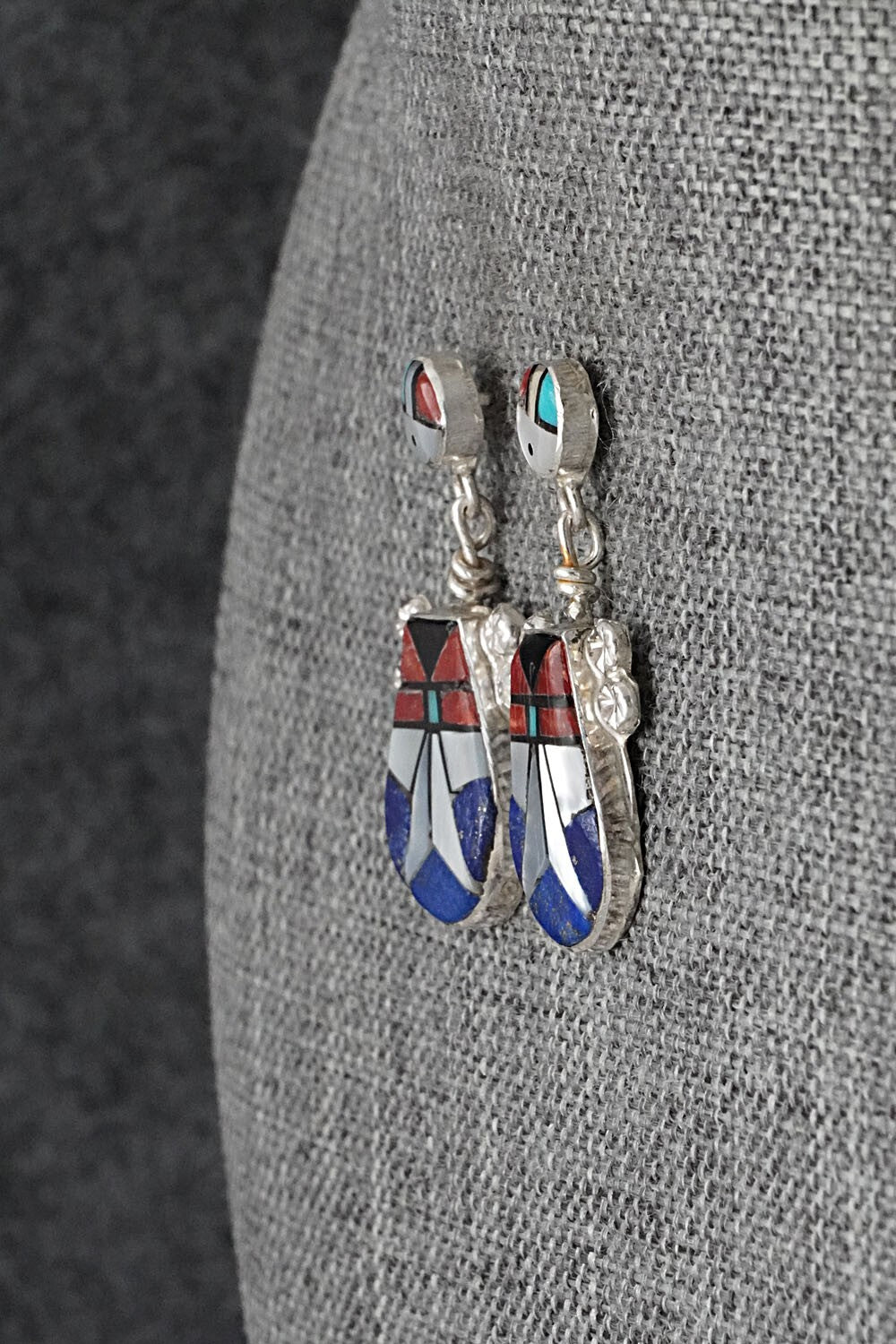 Multi-Stone Inlay & Sterling Silver Earrings - Ola Eriacho