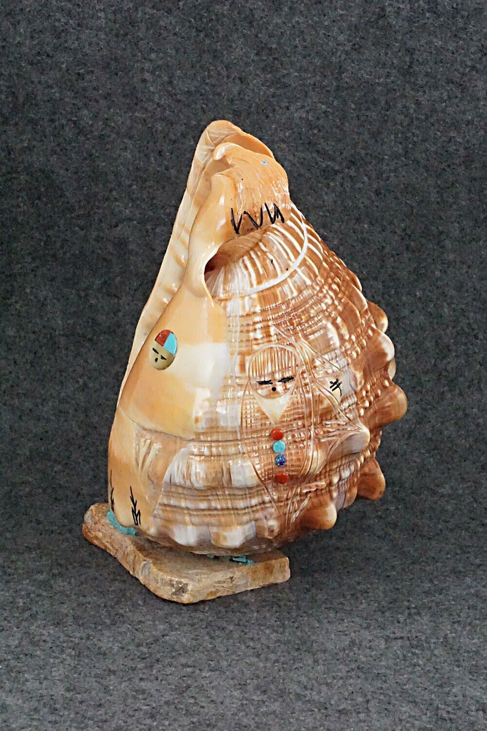 Corn Maiden & Eagle Zuni Fetish Carving - Gloria Chattin