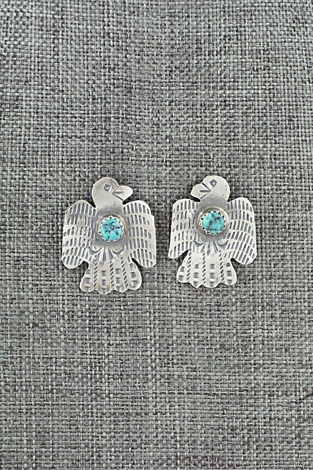 Turquoise & Sterling Silver Earrings - Gabrielle Yazzie