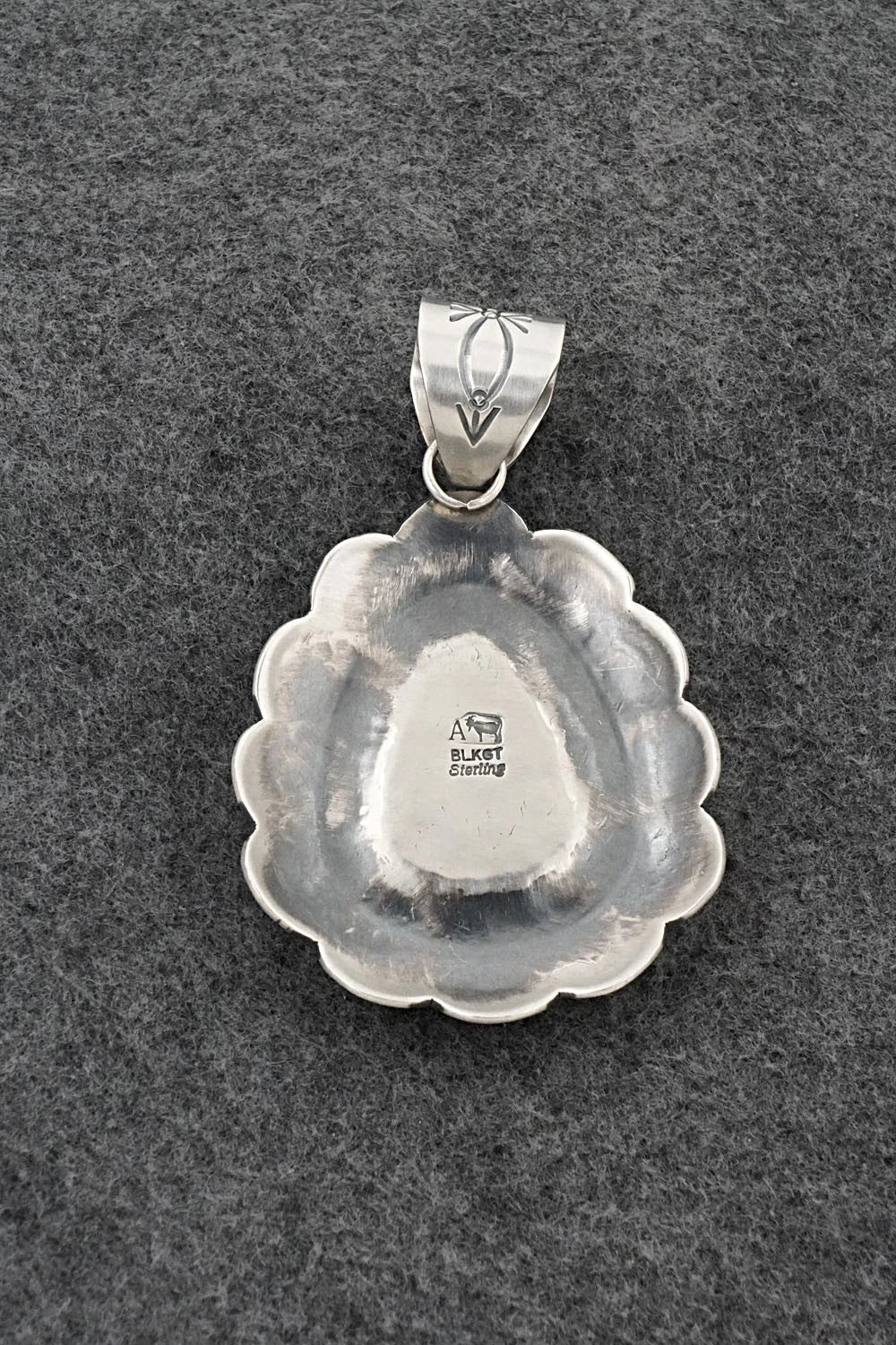 Turquoise & Sterling Silver Pendant - Arnold Blackgoat