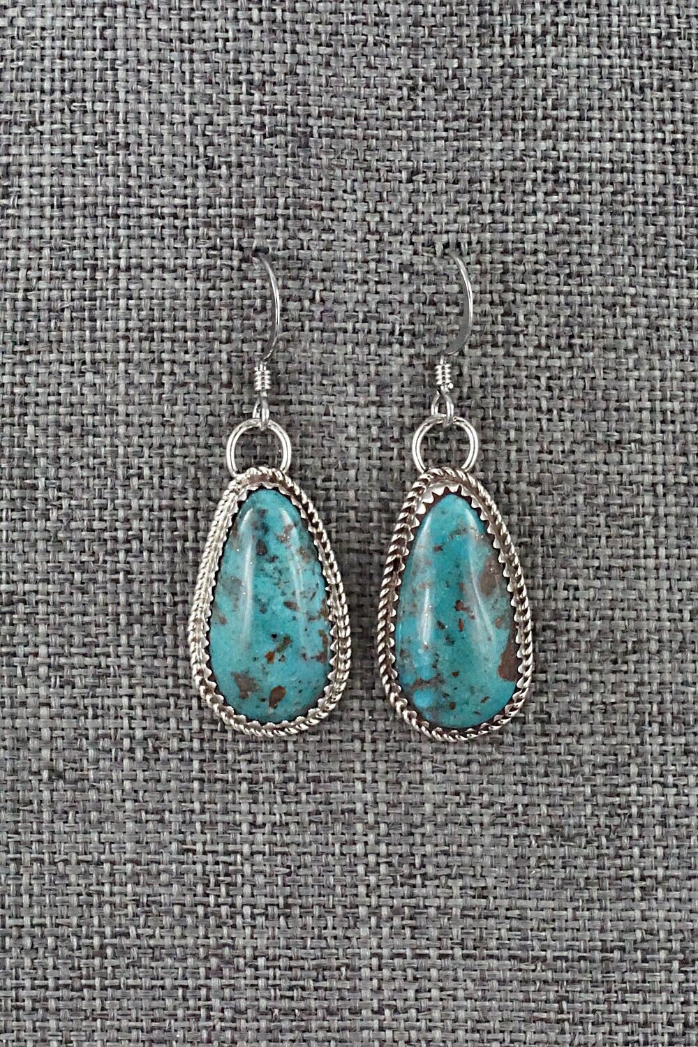 Turquoise & Sterling Silver Earrings - Ernest Hawthorne