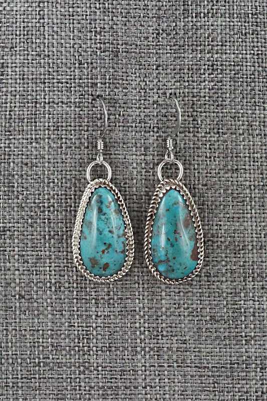 Turquoise & Sterling Silver Earrings - Ernest Hawthorne