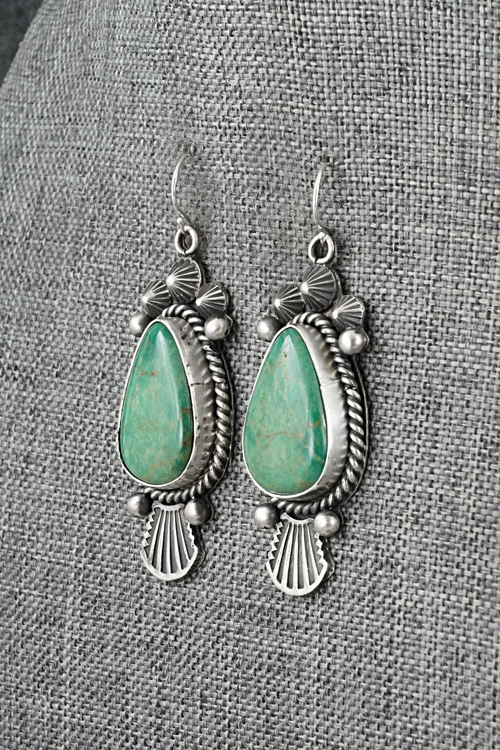 Turquoise & Sterling Silver Earrings - Michael Calladitto