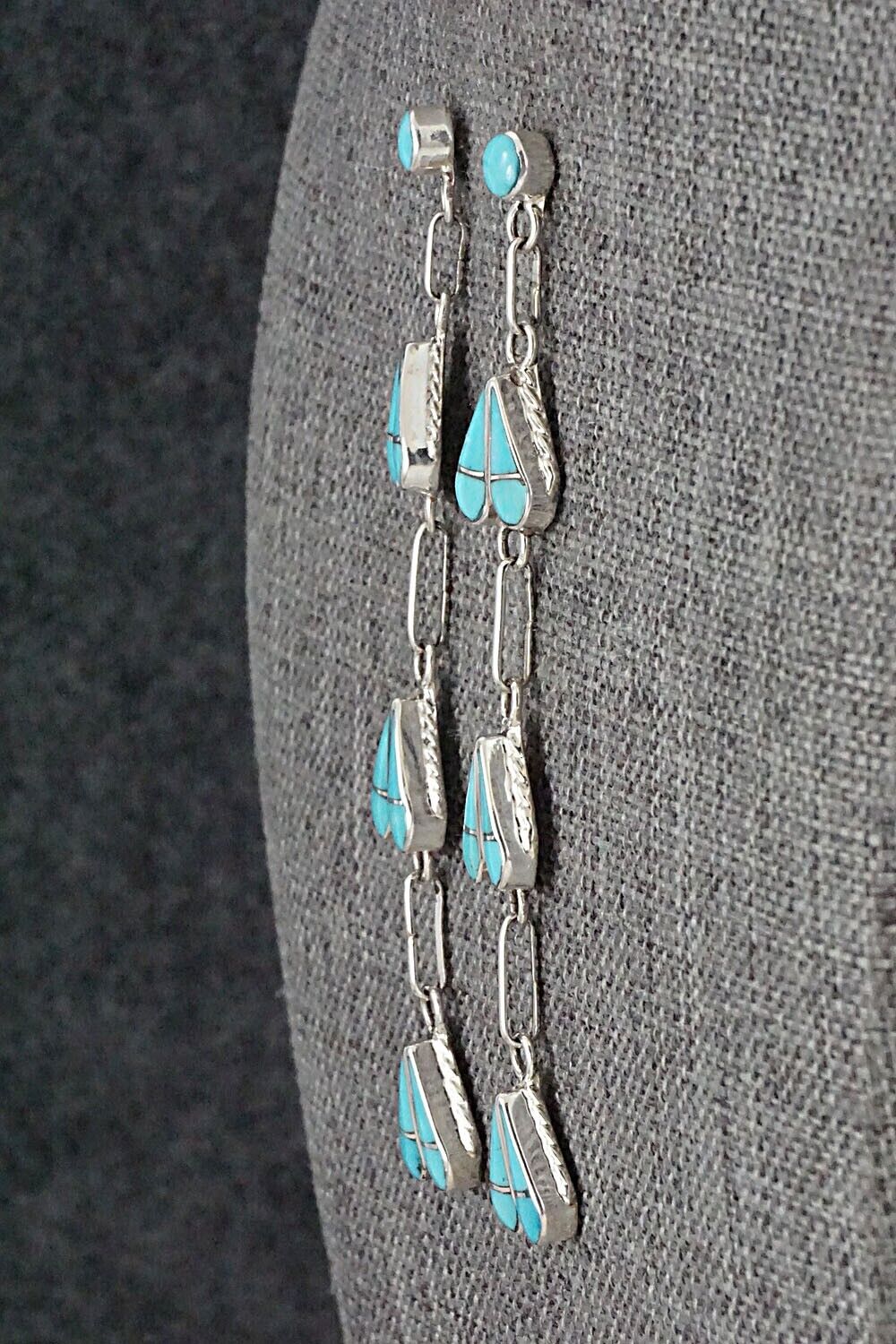 Turquoise and Sterling Silver Earrings - Velda Nastacio
