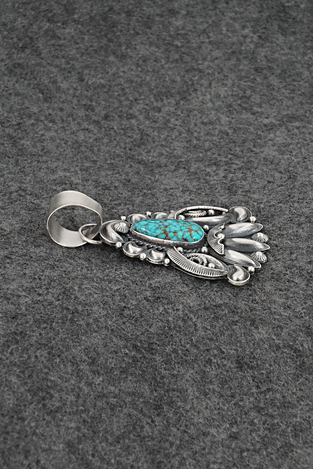 Turquoise and Sterling Silver Pendant - Derrick Gordon