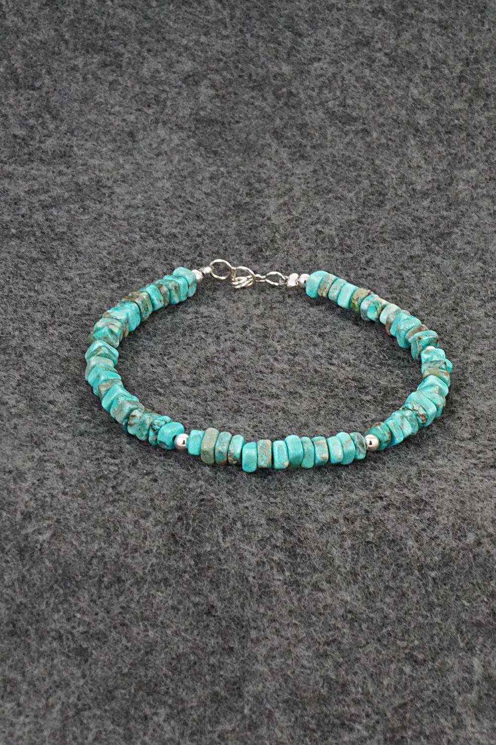 Turquoise & Sterling Silver Bracelet - Doreen Jake