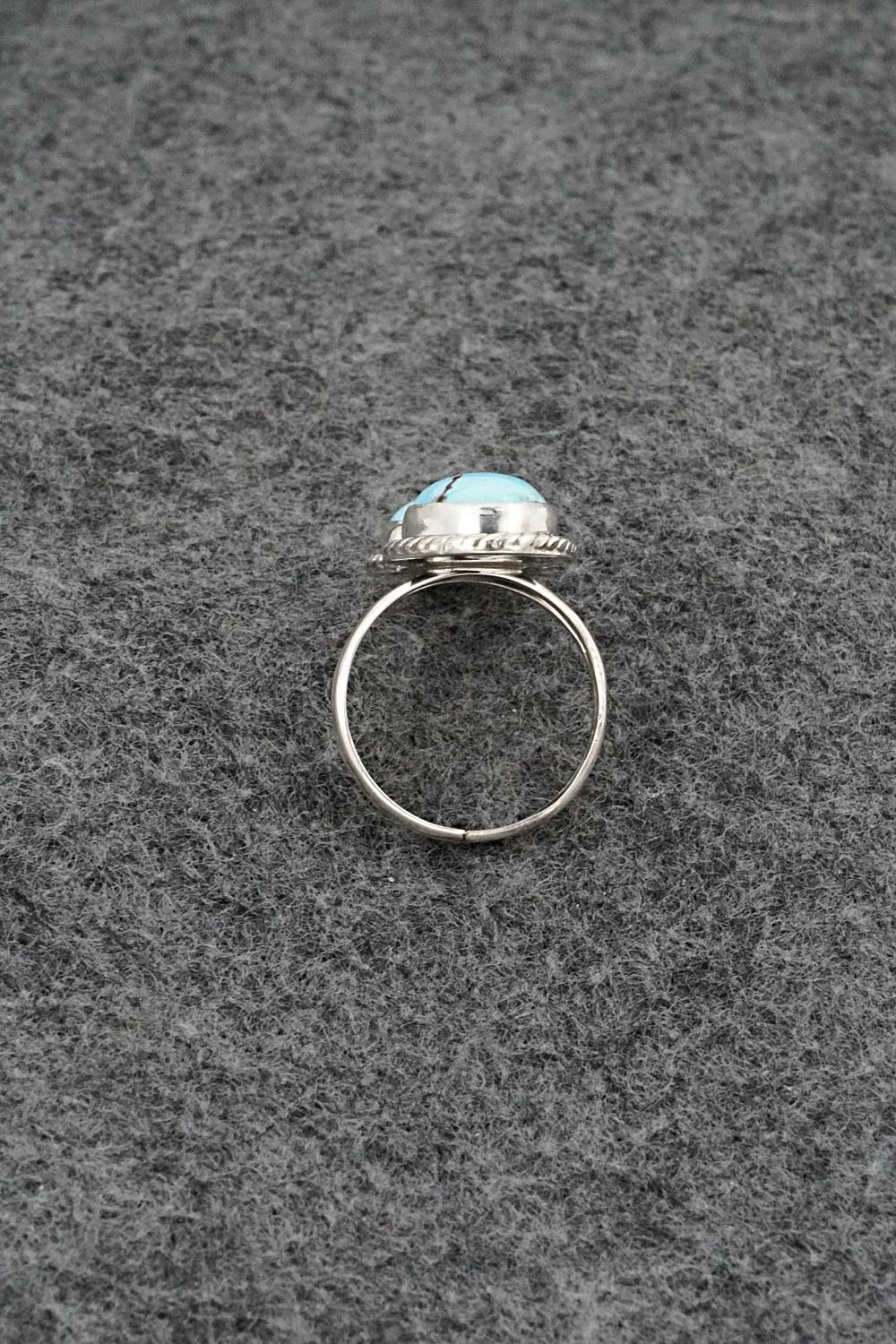 Turquoise & Sterling Silver Ring - Eugene Gruber - Size 5