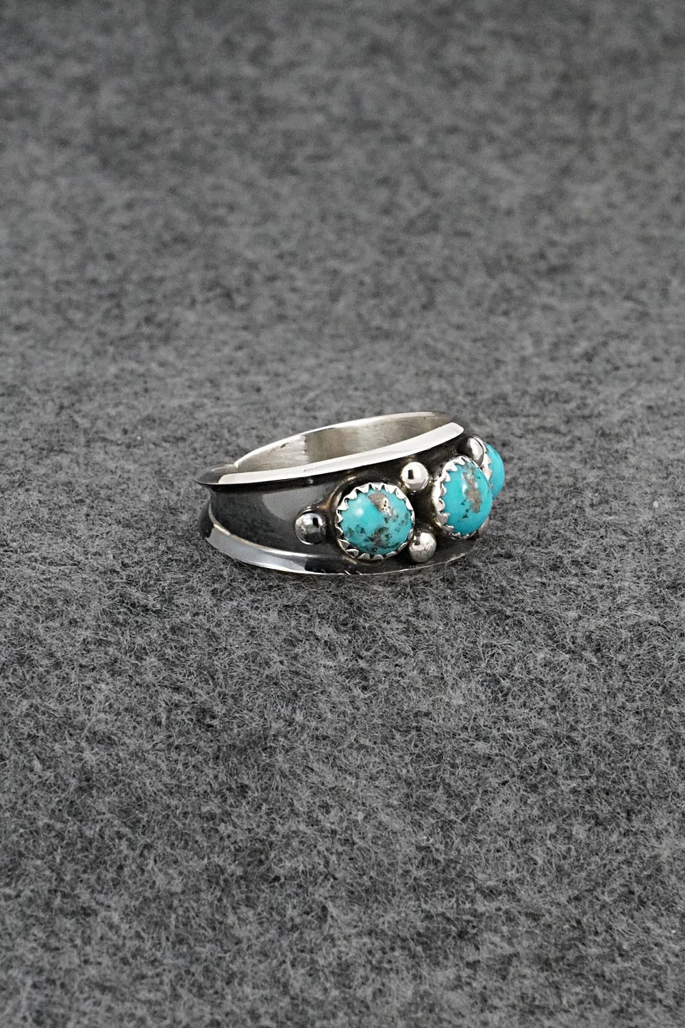 Turquoise & Sterling Silver Ring - Paul Largo - Size 11