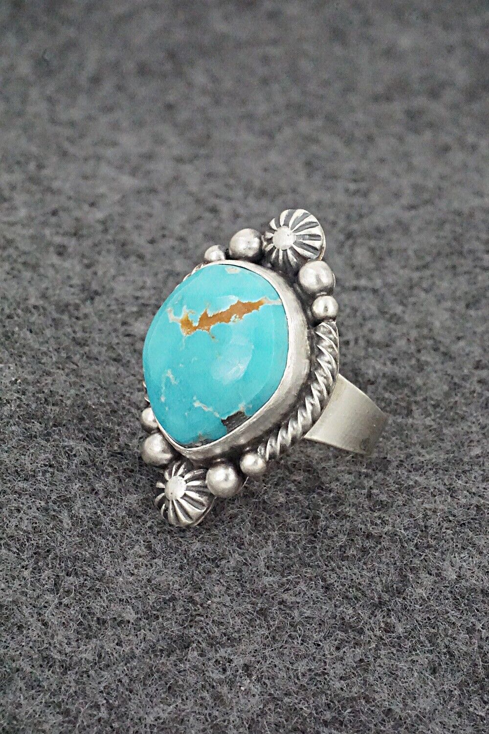 Turquoise & Sterling Silver Ring - Daniel Benally - Size 5.5