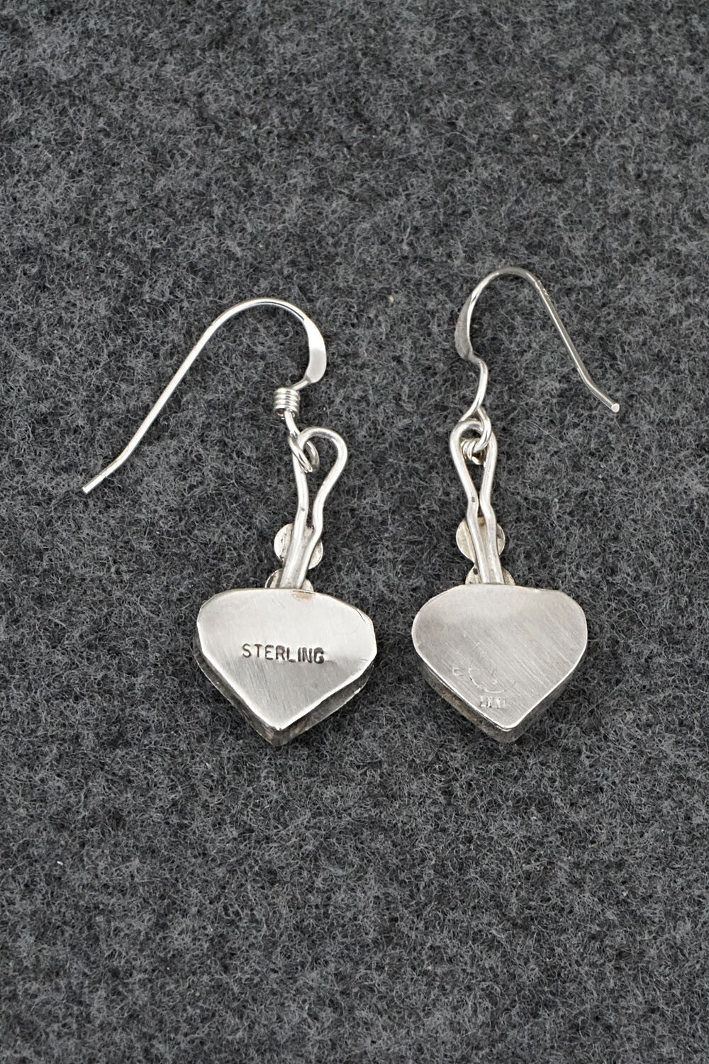 Turquoise Inlay & Sterling Silver Earrings - Ola Eriacho
