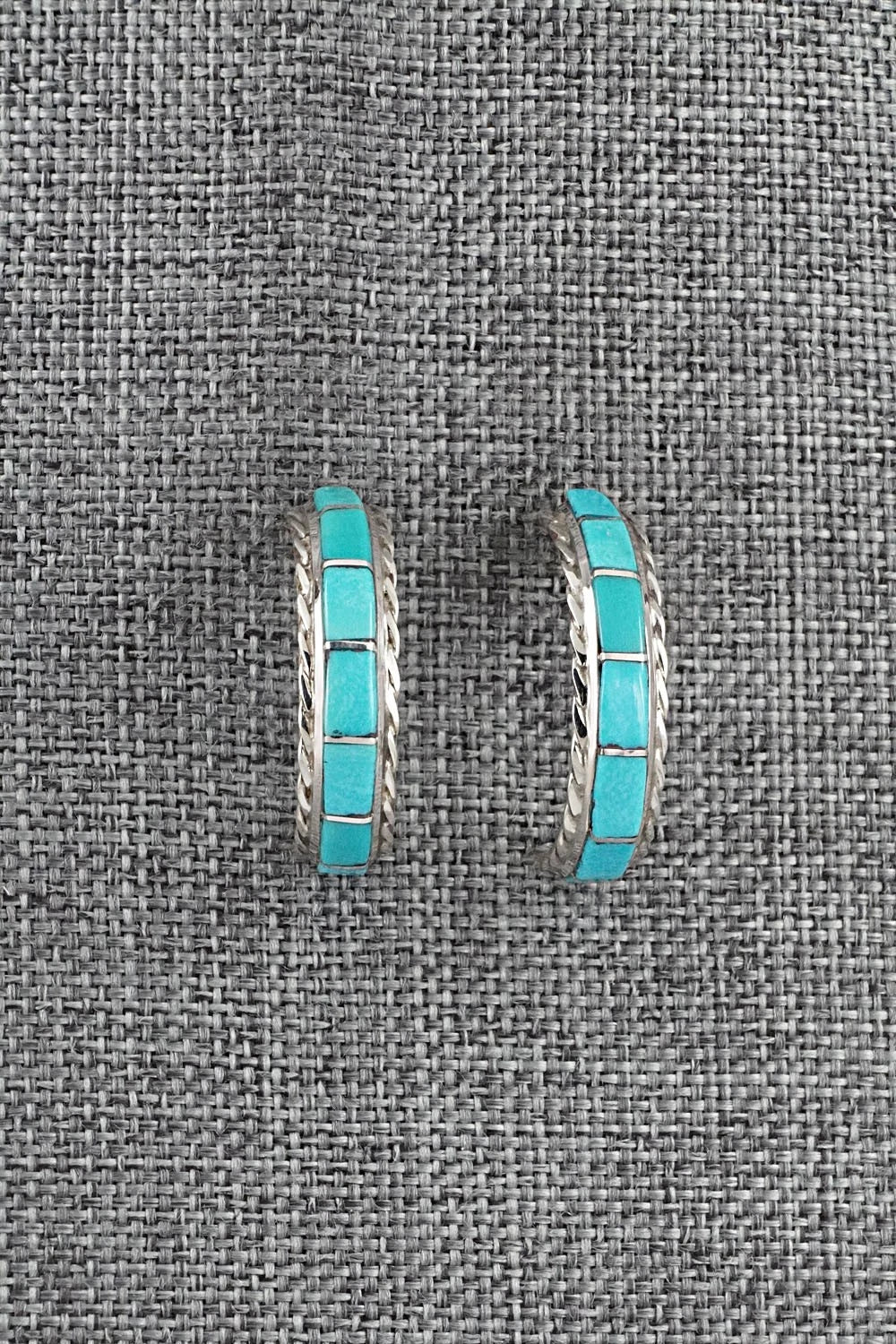 Turquoise & Sterling Silver Earrings - Malcolm Chavez