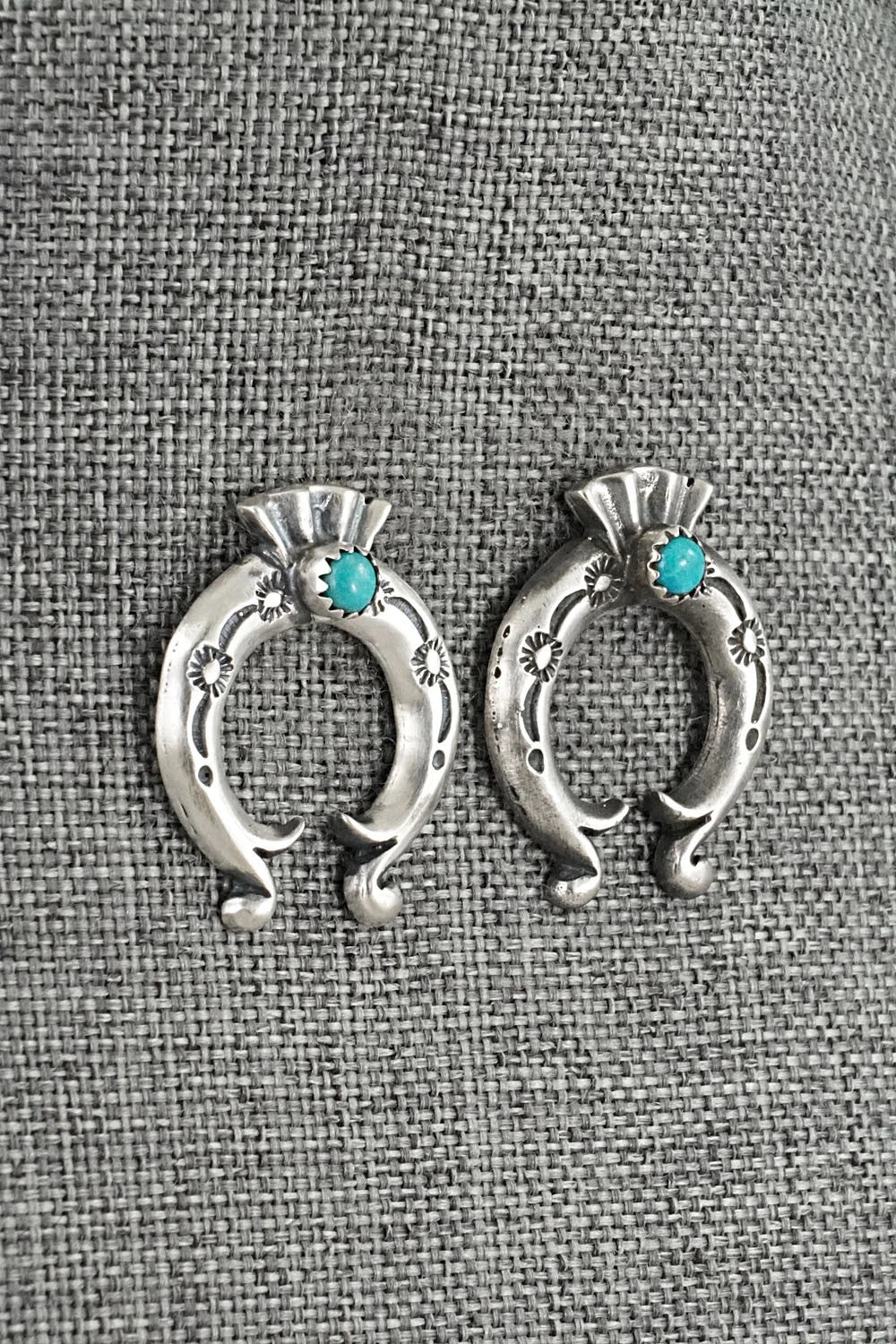 Turquoise & Sterling Silver Earrings - Adrienne Gordon