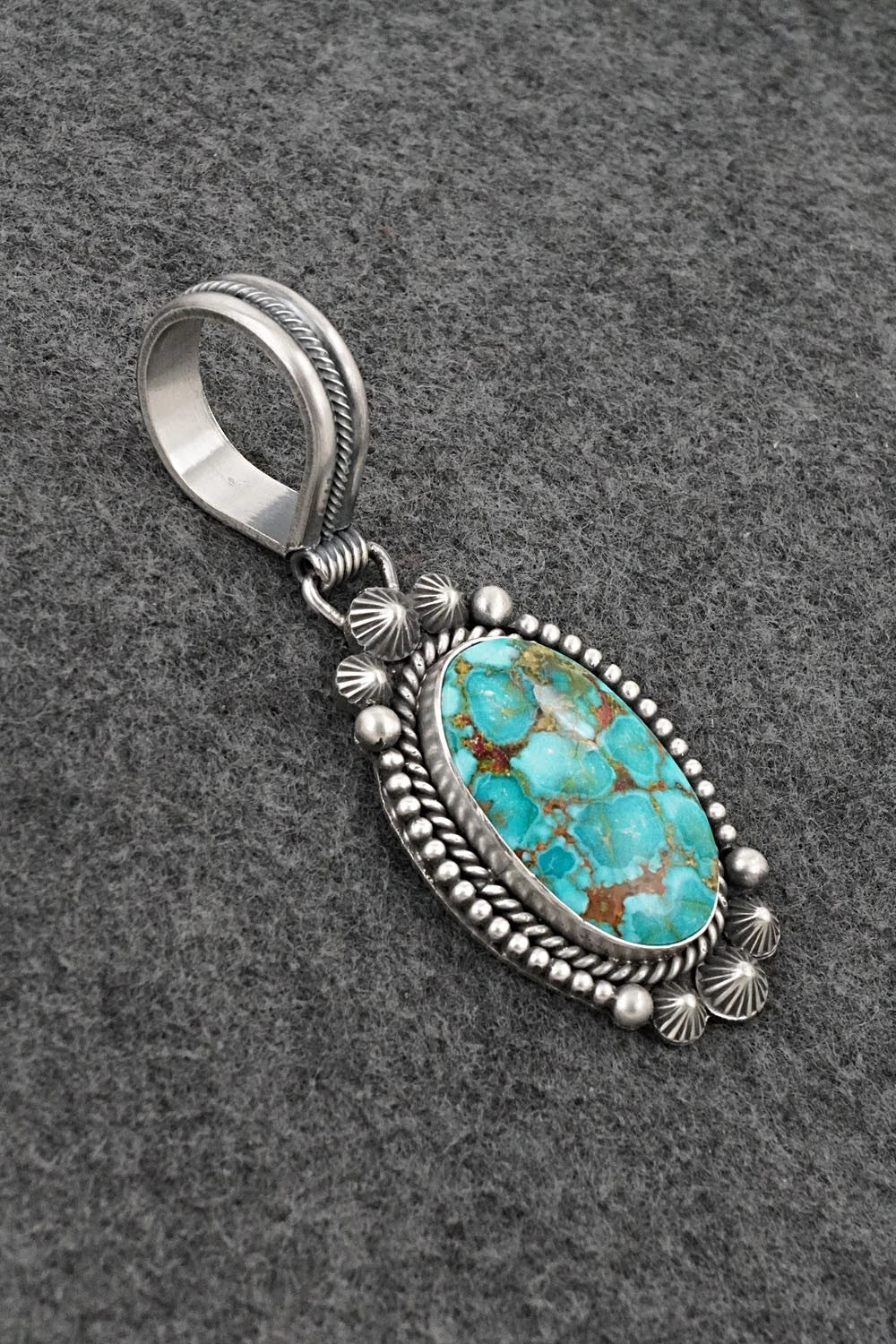 Turquoise & Sterling Silver Pendant - Michael Calladitto