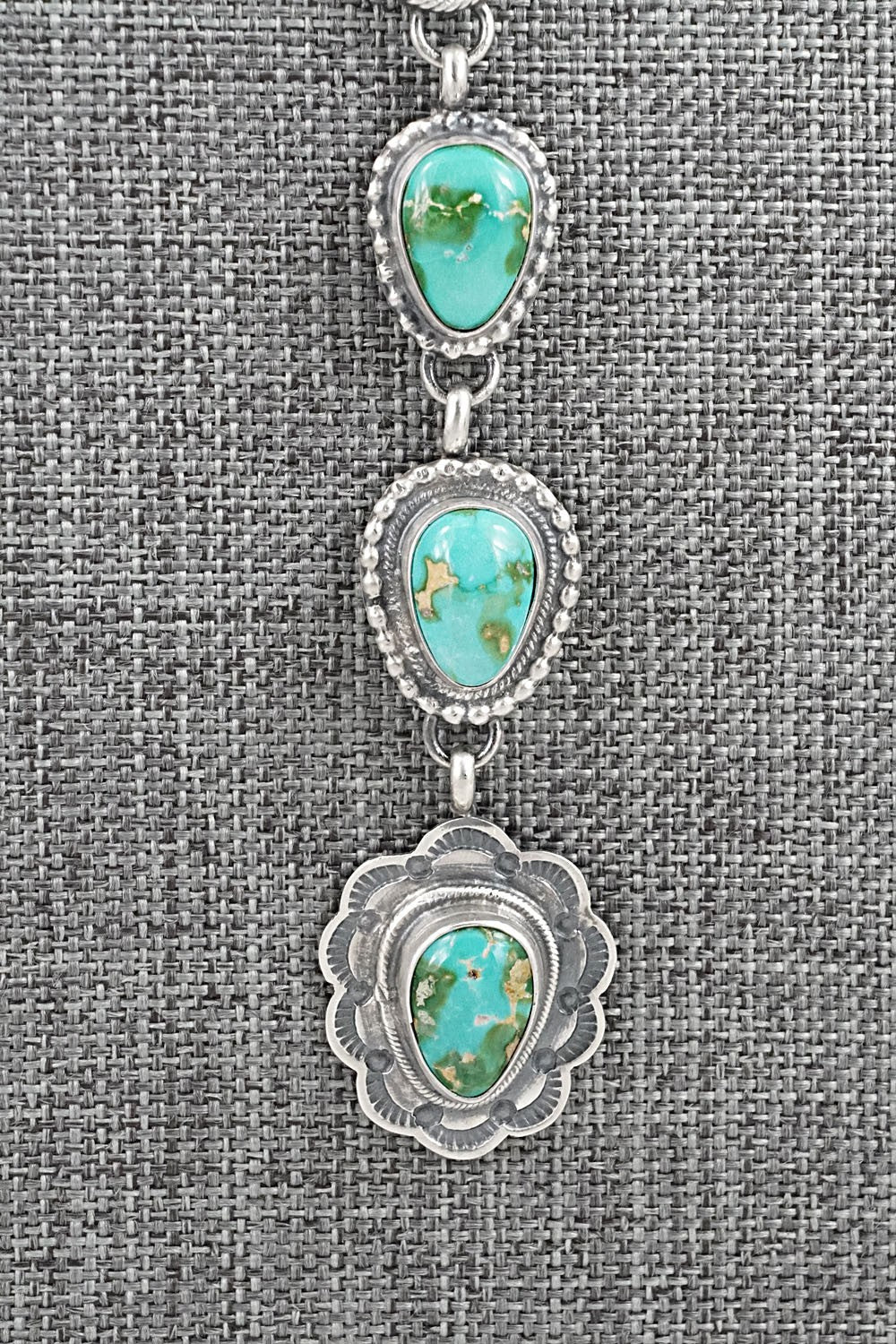 Turquoise & Sterling Silver Necklace - Bobby Johnson
