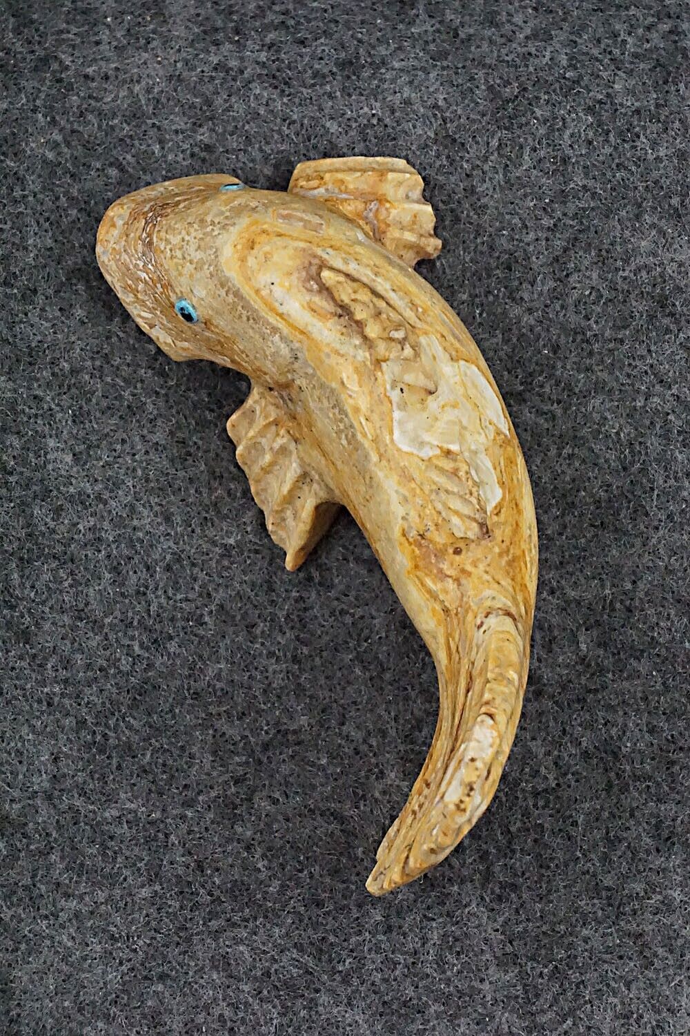 Fish Zuni Fetish Carving - Glendon Lasiloo