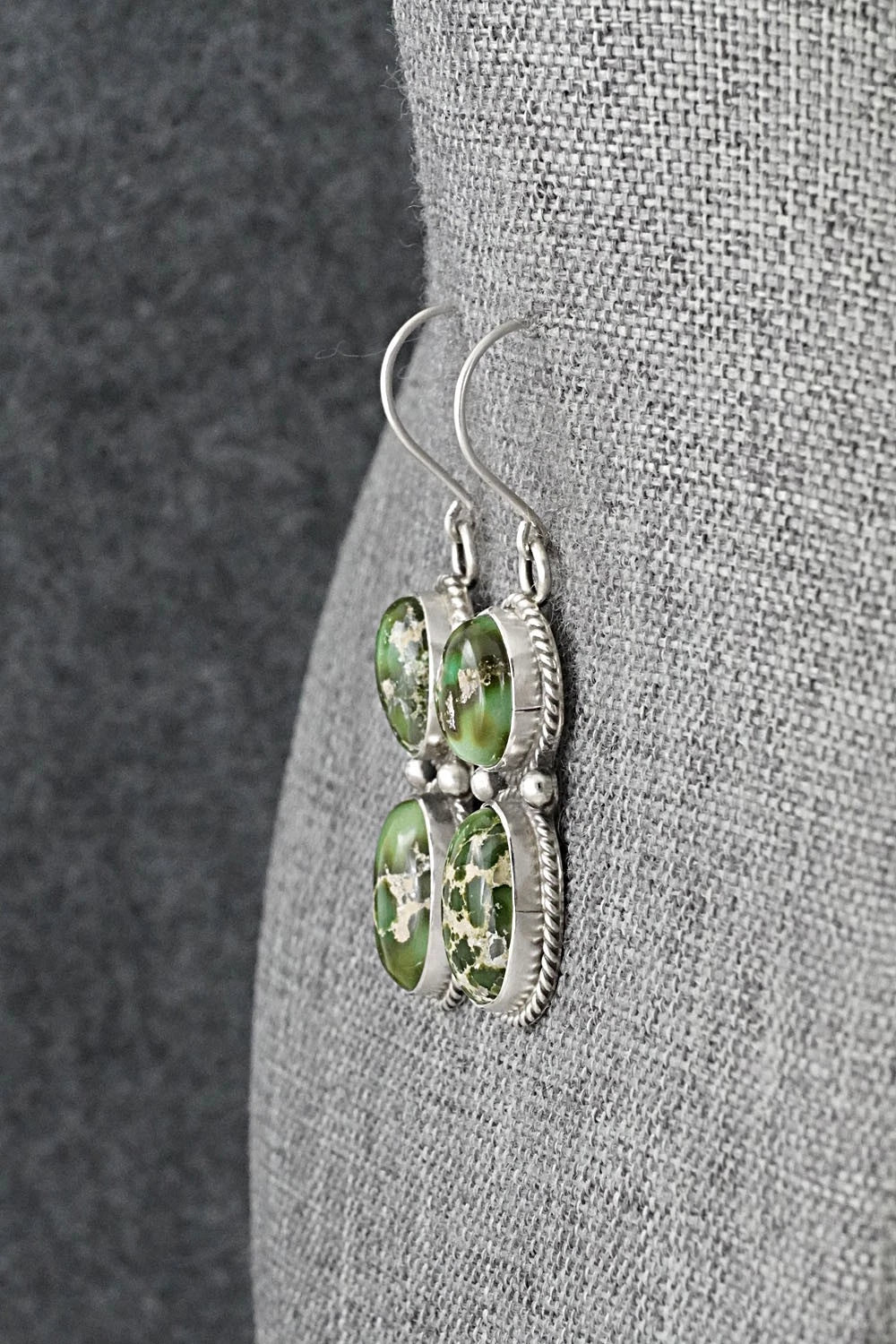 Turquoise & Sterling Silver Earrings - Eugene Gruber