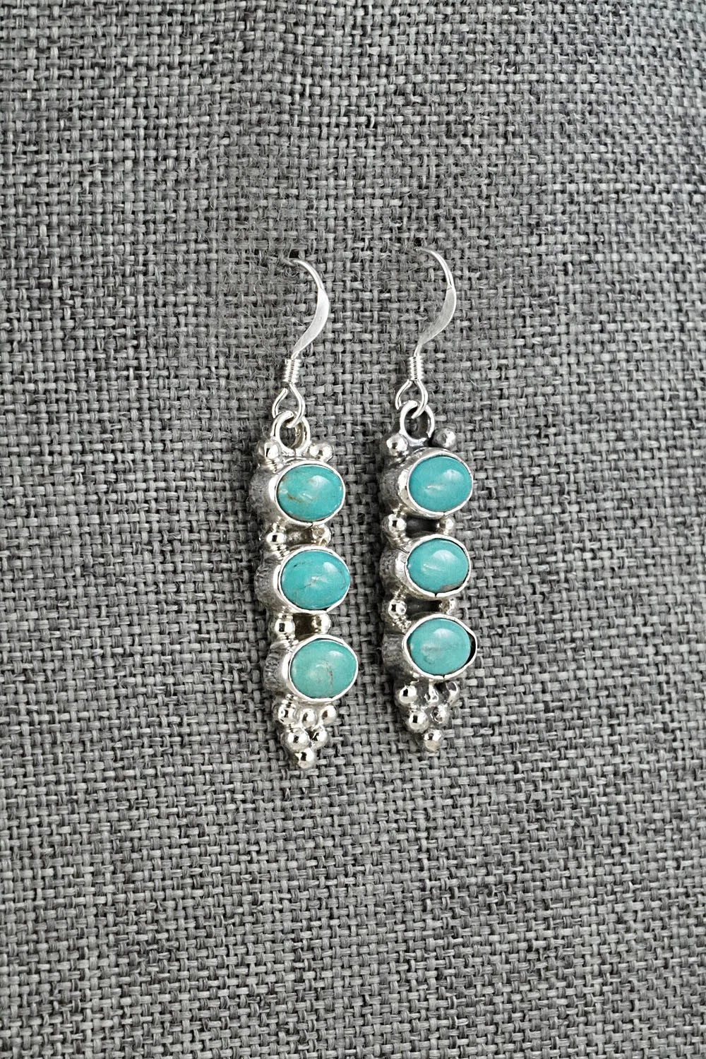 Turquoise & Sterling Silver Earrings - Gary Shorty