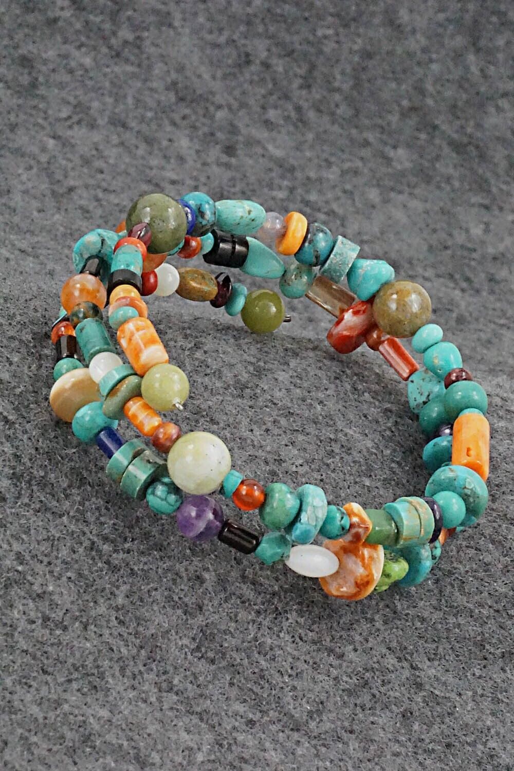 Multi-Stone Beaded Wrap Bracelet - Helen Tsosie