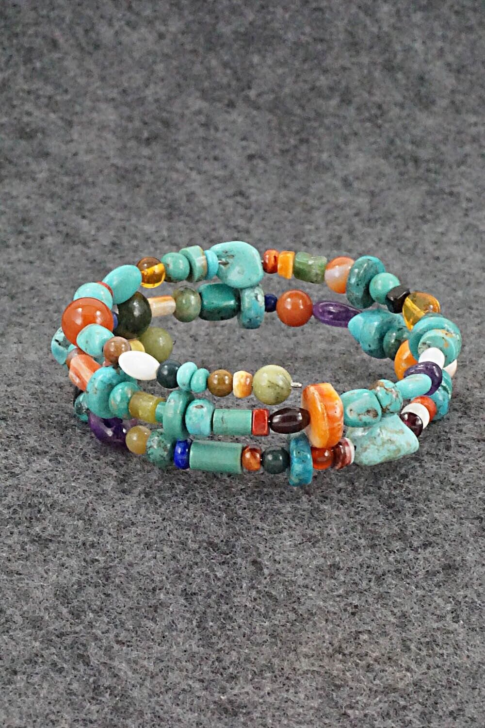 Multi-Stone Beaded Wrap Bracelet - Helen Tsosie
