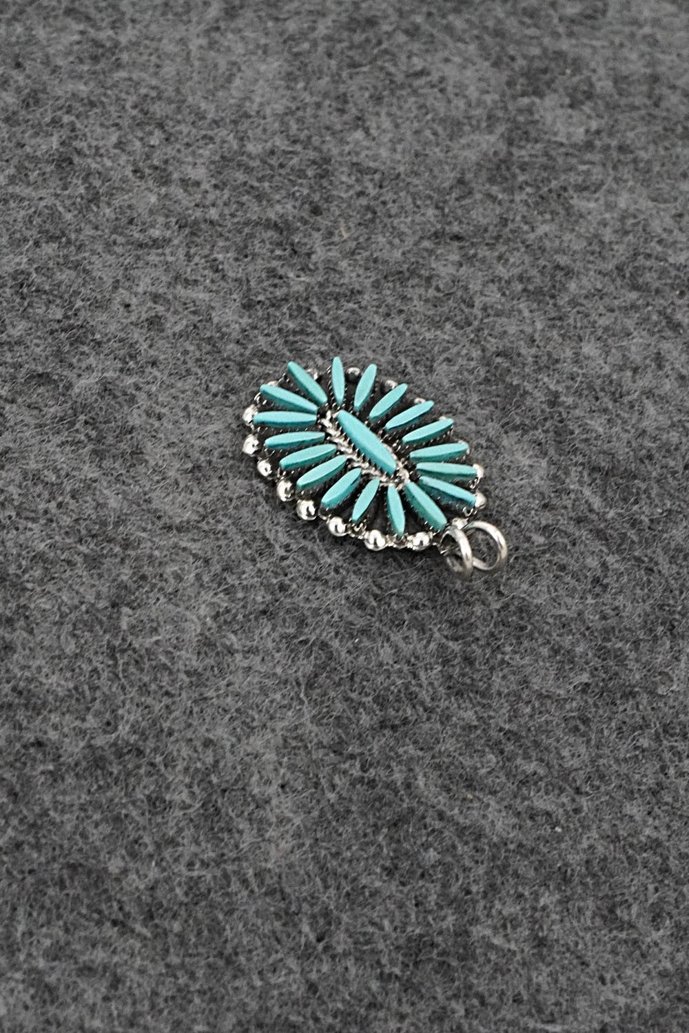 Turquoise & Sterling Silver Pendant - Fritzon Owaleon