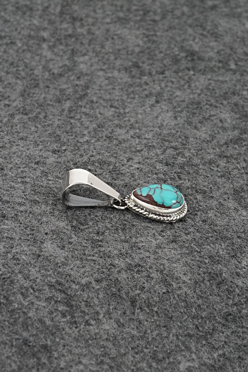Turquoise & Sterling Silver Pendant - Eugene Gruber