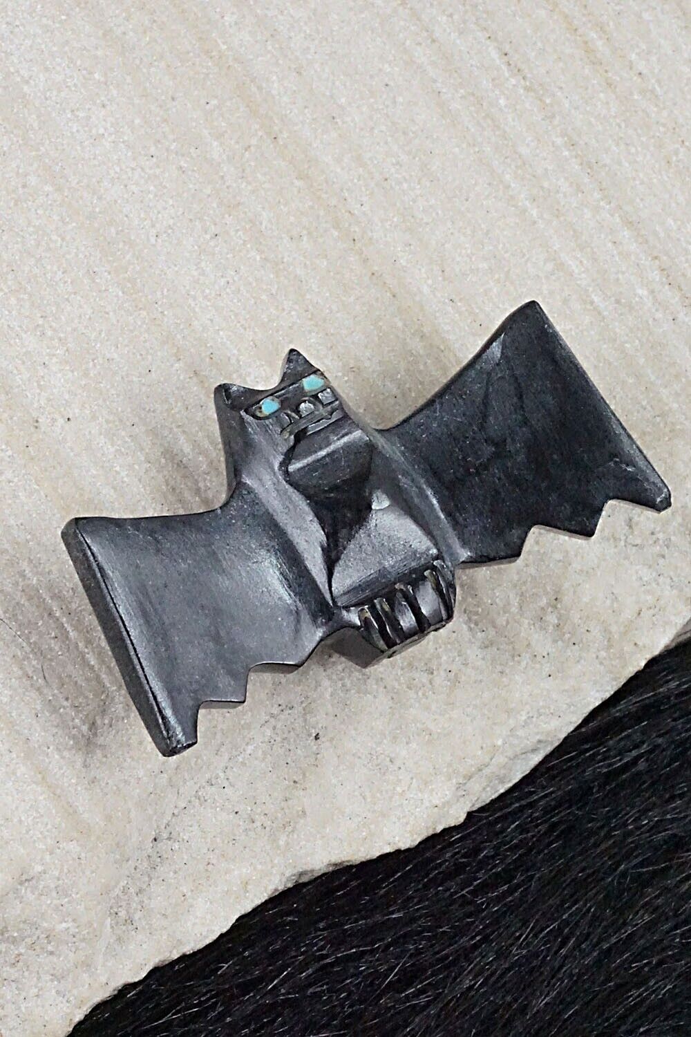 Bat Zuni Fetish Carving - Tim Lementino
