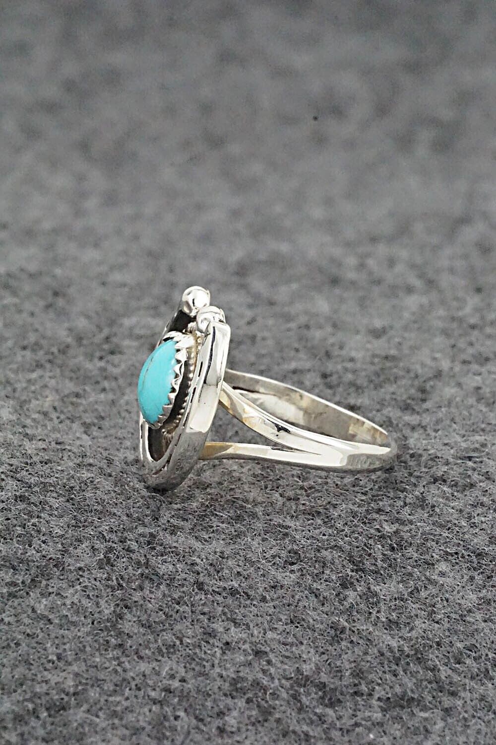 Turquoise & Sterling Silver Ring - Alice Rose Saunders - Size 7