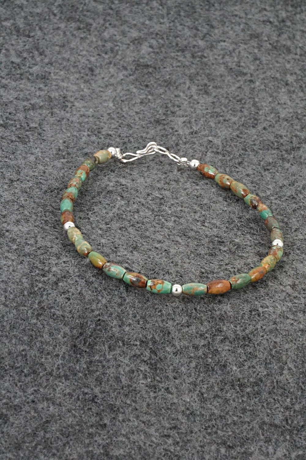Turquoise & Sterling Silver Bracelet - Doreen Jake