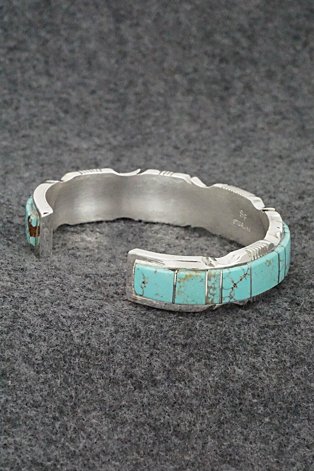 Turquoise & Sterling Silver Inlay Bracelet - Steve Francisco