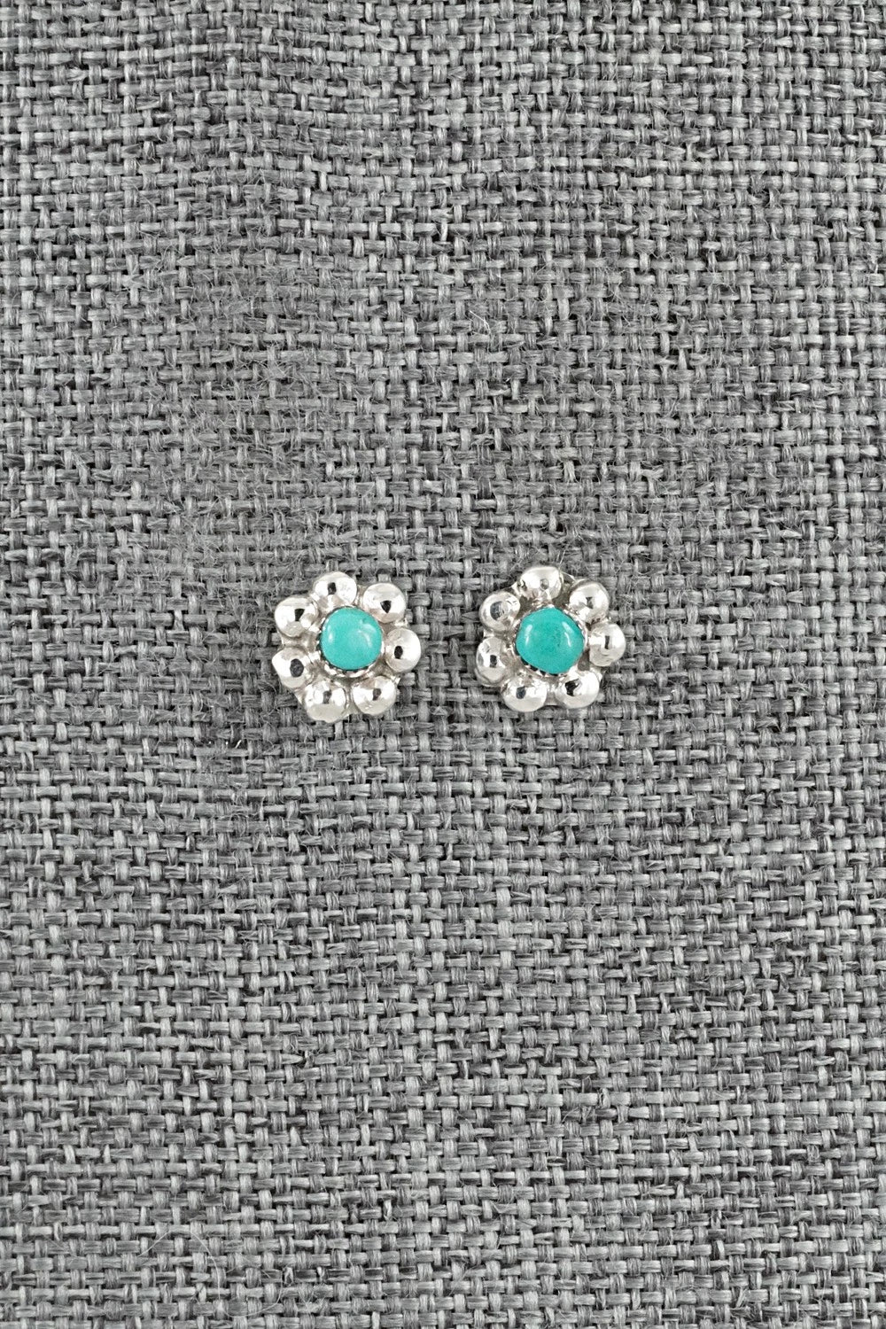 Turquoise and Sterling Silver Earrings - Ronald Yatsattie